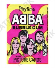 ABBA Playtime Bubble Gum Picture Card Wrapper From 1976 Repro 8x10 Photo picture