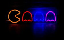 Pacman Neon Sign  LED Lamp Pac Man  Light Up Game Sign  Bedroom Signs Wall Decor picture