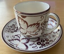 VTG Copper Lusterware Gray’s Pottery Stoke On Trent England Cup/Saucer, Grapes picture