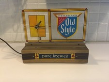 Heileman’s Old Style Beer Lighted Cash Register Sign Clock - tested picture