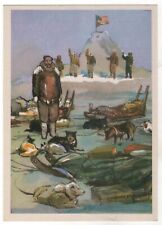 1979  Robert PEARY American Arctic explorer & traveler DOG Russian Postcard OLD picture