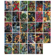 1994 Fleer Marvel Universe 29 Card Lot Deadpool Psylocke Silver Surfer picture