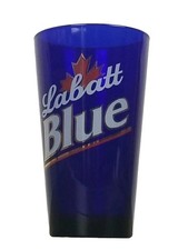 New Vintage Labatt Blue 16 Oz Beer Pint Glass Heavy Cobalt Blue Glass  picture