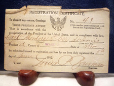 WW1 WWI 1917 US Army Military Registration Card, Carl Theodore Eber, St Louis MO picture