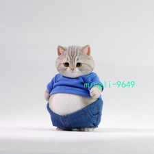 Chubby Cat Figurine Model Statue Ornament Doll Sculpture Gift Toy 10cm ABS Resin picture