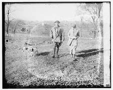 Photo:Gen. and Mrs. Wm. Mitchell Walking with Dog 1926 picture
