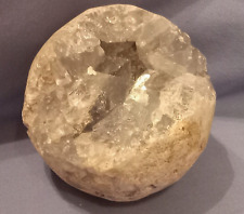 LARGE CELESTITE GEM CRYSTAL GEODE.  Round Shape.   New Mexico, US.    618 grams. picture