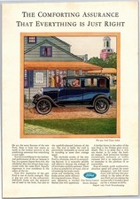 Vintage 1929 Ford Town Sedan, Auto, Automobile, Car 20's Print Ad picture