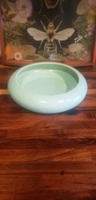 Pacific MADE IN USA Round Flat Shallow Bowl Planter Vase Mint Green picture