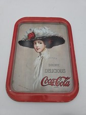 Vintage Reproductuon Coca Cola Tray - Hamilton King Girl 1909 picture