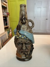 Casa Vento Faces Of The World Scottish Bagpiper Ceramic Decanter Made In Italy picture