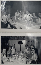 Found Photo Homecoming Prom Dinner Party Teenagers Celebrating 1950s picture