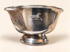 Tiffany & Co. Handcrafted Pewter Footed Bowl Horse & Arrow 2001 Engraved picture