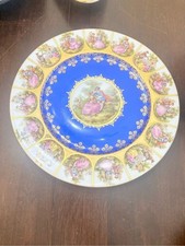 Vintage JKW Carlsbad Love Story Porcelain Cabinet Plate 11” picture
