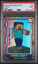 2024 PANINI MINECRAFT | IRON STEVE 70 #342/475 PSA 9 picture