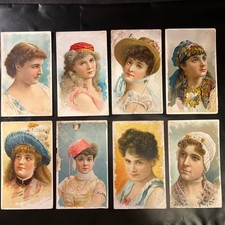 Lot of 8 1890 N129 W. Duke Sons Stars of the Stage Honest Long Cut Tobacco Cards picture