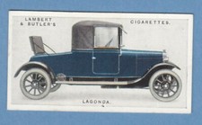 Vintage 1923 LAGONDA Automobile Trade Card  picture