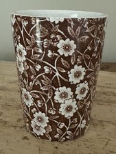 VTG CROWNFORD STAFFORDSHIRE CALICO BROWN BURLEIGH Tumbler Cup ENGLAND 3 7/8