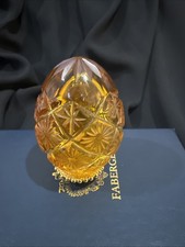 RARE Limited Edition #2368 Imperial Faberge Canary Yellow Crystal Egg picture