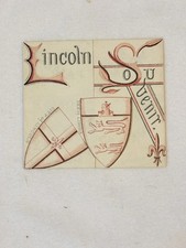 Antique Victorian Mechanical Souvenir Card Lincoln Cathedral Floreat Lindum Rare picture