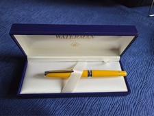 Very Cool Waterman Charleston Yellow Fountain Pen with 18K Gold Medium Nib picture