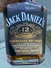 Jack Daniels Whiskey 12 Year, Batch 3, Empty Bottle, unrinsed picture