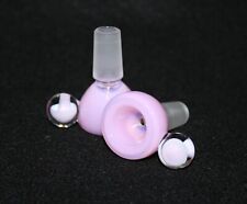 14mm DOUBLE PINK Glass Slide bowl 14 mm male slide bowl picture