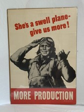 She's A Swell Plane - Give Us More WWII Poster by Robert Riggs 40x28