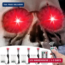 4 Pack Halloween Decoration LED Glowing Light Up Skulls Eyes, Horror DIY Glowing picture