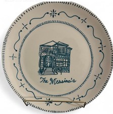custom 12” ceramic plate with home sketch picture