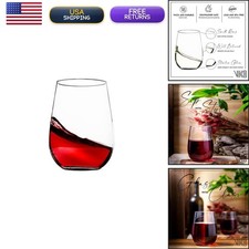 Vikko Stemless Wine Glasses, 16 Ounce, Set 12, Modern, Durable, Dishwasher Safe picture