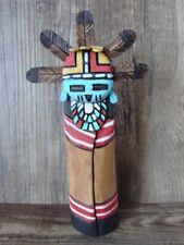 Hand Carved Hopi Indian Sunface Shalako Signed W. Hughte picture