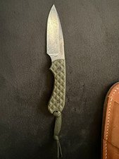 Bradford Guardian 3 Fixed Blade Knife N690 Steel OD Green G10 Leather Sheath EDC picture
