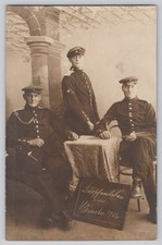 1906 Münster Germany RPPC Postcard Three Uniformed Handsome Young Male Cadets picture