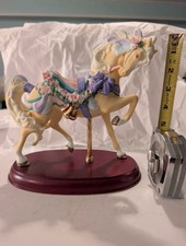 Vintage Lenox 1989 Carousel Circus Horse Porcelain Figurine – Flowers & Gold picture