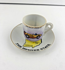 Vintage Collector's Teacup & Saucer, Indiana Hoosier State Souvenir, Indy 500 picture