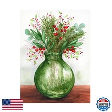 Trademark Fine Art Canvas - Melinda Hipsher 'Joy to the World Christmas Green picture