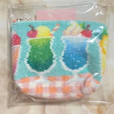 Feiler Loverary Perler Pouch Gingham Check Back Pocket Pale Green Size 14x9x4cm picture