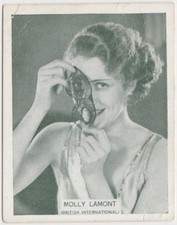 Molly Lamont 1934 ARDATH British Born Film Stars Tobacco Card #30 LARGE picture