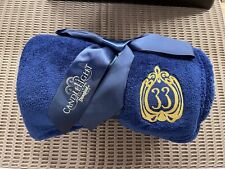 CLUB 33 BLUE LAP BLANKET WITH GOLD CLUB LOGO From Disneyland Candlelight- New picture