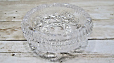Vintage Lead Crystal Glass very Elegant Ashtrey 4 inch diameter picture