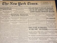1915 FEBRUARY 17 NEW YORK TIMES - ENGLAND READY TO DECLARE BLOCKADE - NT 7779 picture