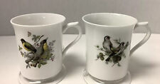 Set Of Two Vintage Queen’s Fine Bone China Mugs With Birds - Rosina  China Co. picture
