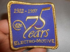 Unused 1922-1997 EMD Electro Motive Locomotive 75th Anniversary Jacket Patch picture