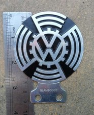 Vintage Auto Plakette V W O ld Logo Badge Emblem Bu s Mi cro Th ing LG320 picture