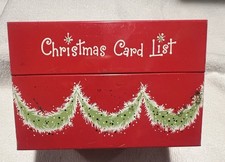 Vintage Stylecraft No 810 Christmas Recipe Card List Tin Box picture