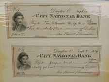 RARE - 1880s Dayton Ohio Women Business Ephemera Archive Columbia Bridge Company picture