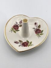 Vintage Lord Bryan England Rose Pattern Fine Bone China Trinket Ring Dish picture