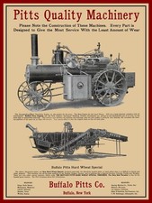 1912 Buffalo Pitts Steam Engine & Hard Wheat Special NEW Metal Sign: 12x16