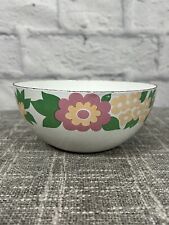 Vintage Finel Arabia Elisa Enamel Bowl Floral Mid Century Pink Elisa 7